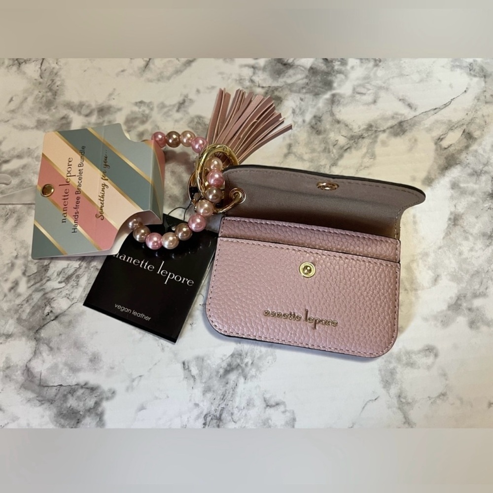 Nanette Lepore Blush Pink Keychain Wallet with Tassel - Picture 3 of 3